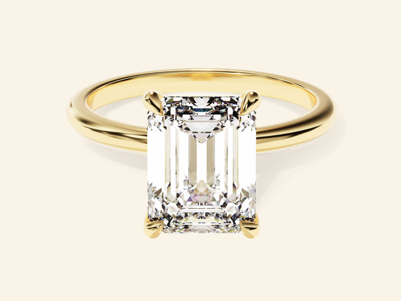 Emerald Solitaire Engagement Ring