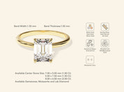 Emerald Solitaire Engagement Ring