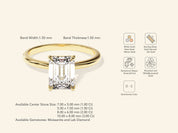 Emerald Solitaire Engagement Ring