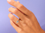 Round Cut Engagement Ring with Pave Set Side Stones