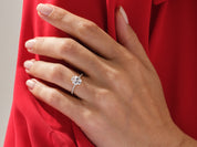Oval Cut Engagement Ring with Pave Set Side Stones