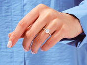Oval Cut Engagement Ring with Pave Set Side Stones