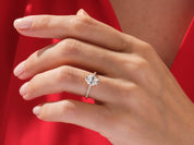 Oval Cut Engagement Ring with Pave Set Side Stones