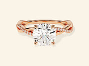 Round Twisted Engagement Ring