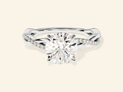 Round Twisted Engagement Ring