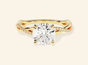 Round Twisted Engagement Ring
