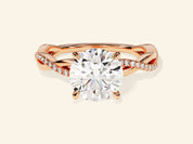 Round Twisted Engagement Ring