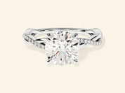 Round Twisted Engagement Ring