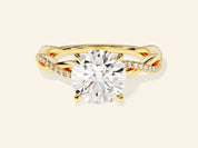 Round Twisted Engagement Ring