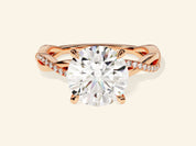 Round Twisted Engagement Ring