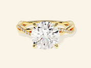 Round Twisted Engagement Ring