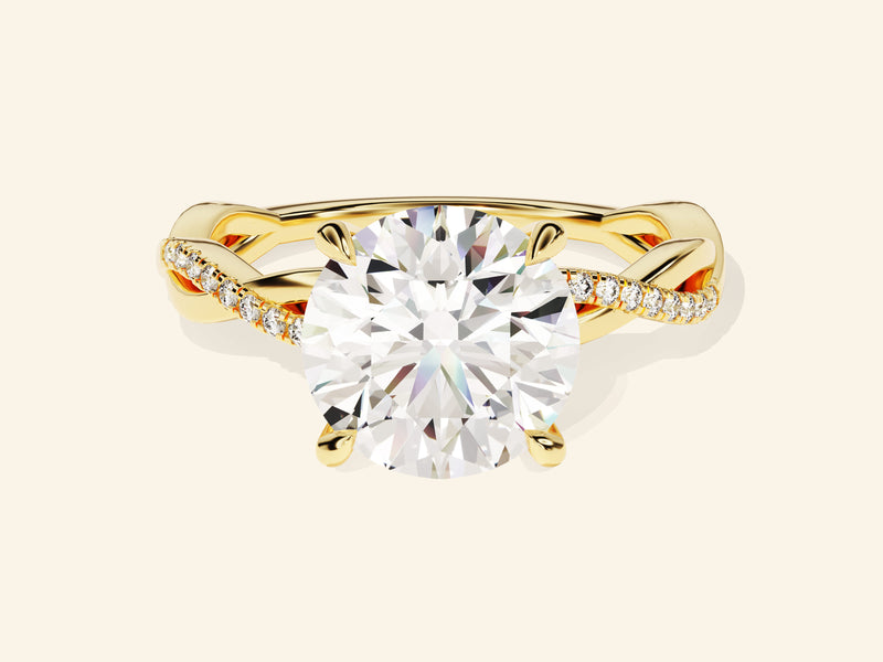 Round Twisted Engagement Ring