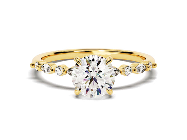 Alternating Marquise Sidestone Lab Grown Diamond Engagement Ring (1.00 CT)