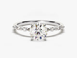 Alternating Marquise Sidestone Lab Grown Diamond Engagement Ring (1.00 CT)