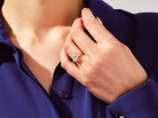 Cluster Accent Round Cut Engagement Ring