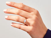 Cluster Accent Round Cut Engagement Ring