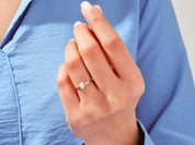 Cluster Accent Oval Cut Engagement Ring