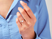 Cluster Accent Oval Cut Engagement Ring