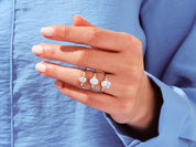 Cluster Accent Oval Cut Engagement Ring