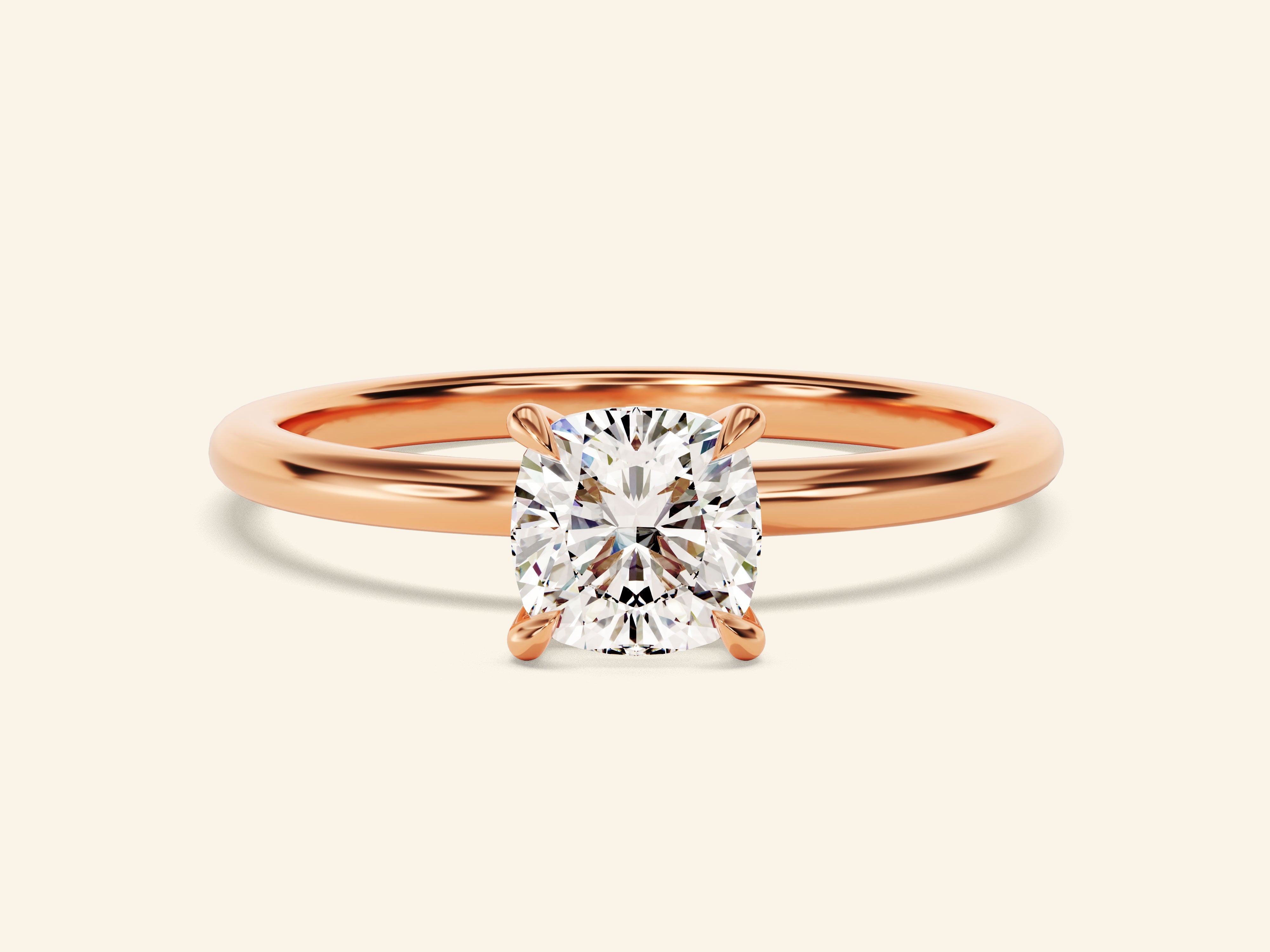 Cushion Solitaire Engagement Ring