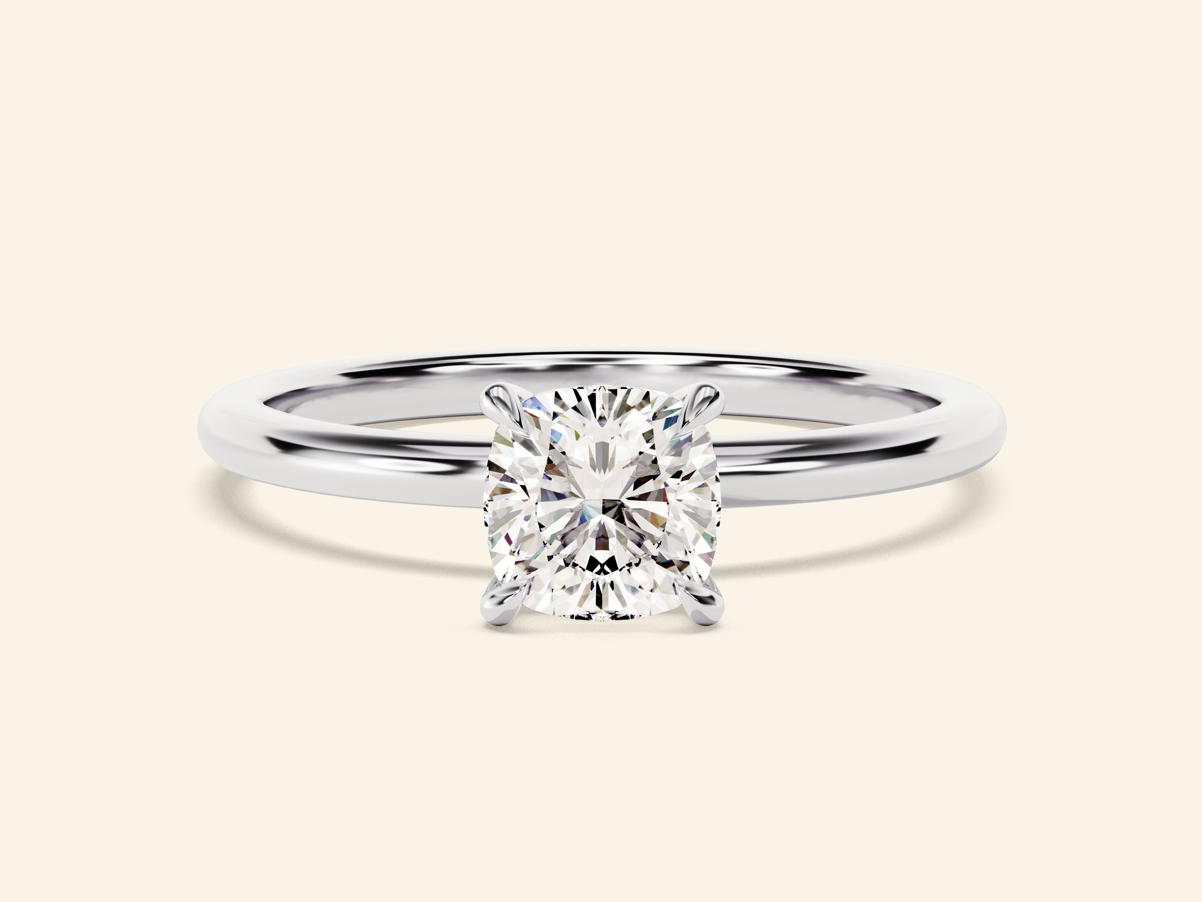 Cushion Solitaire Engagement Ring