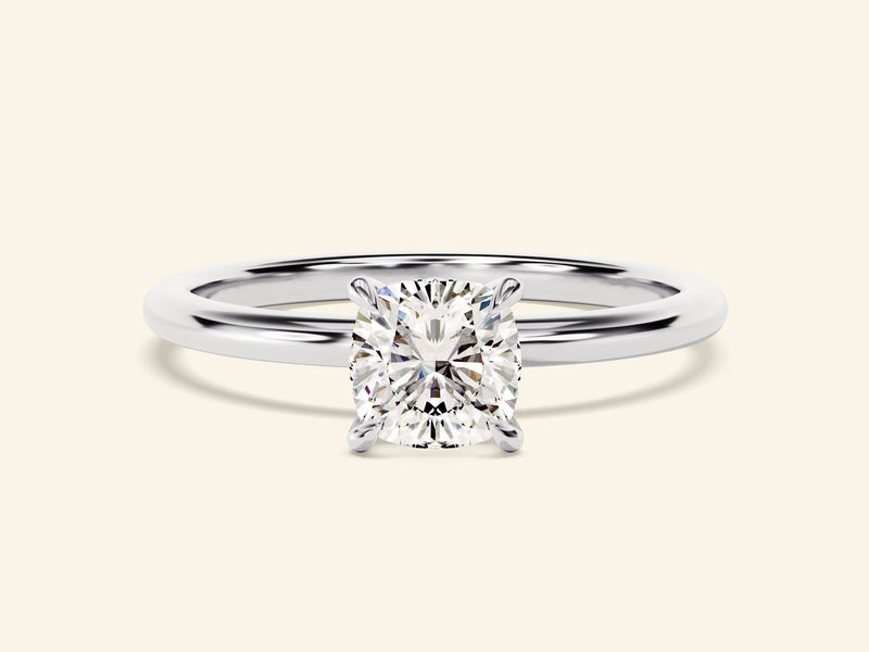 Cushion Solitaire Engagement Ring