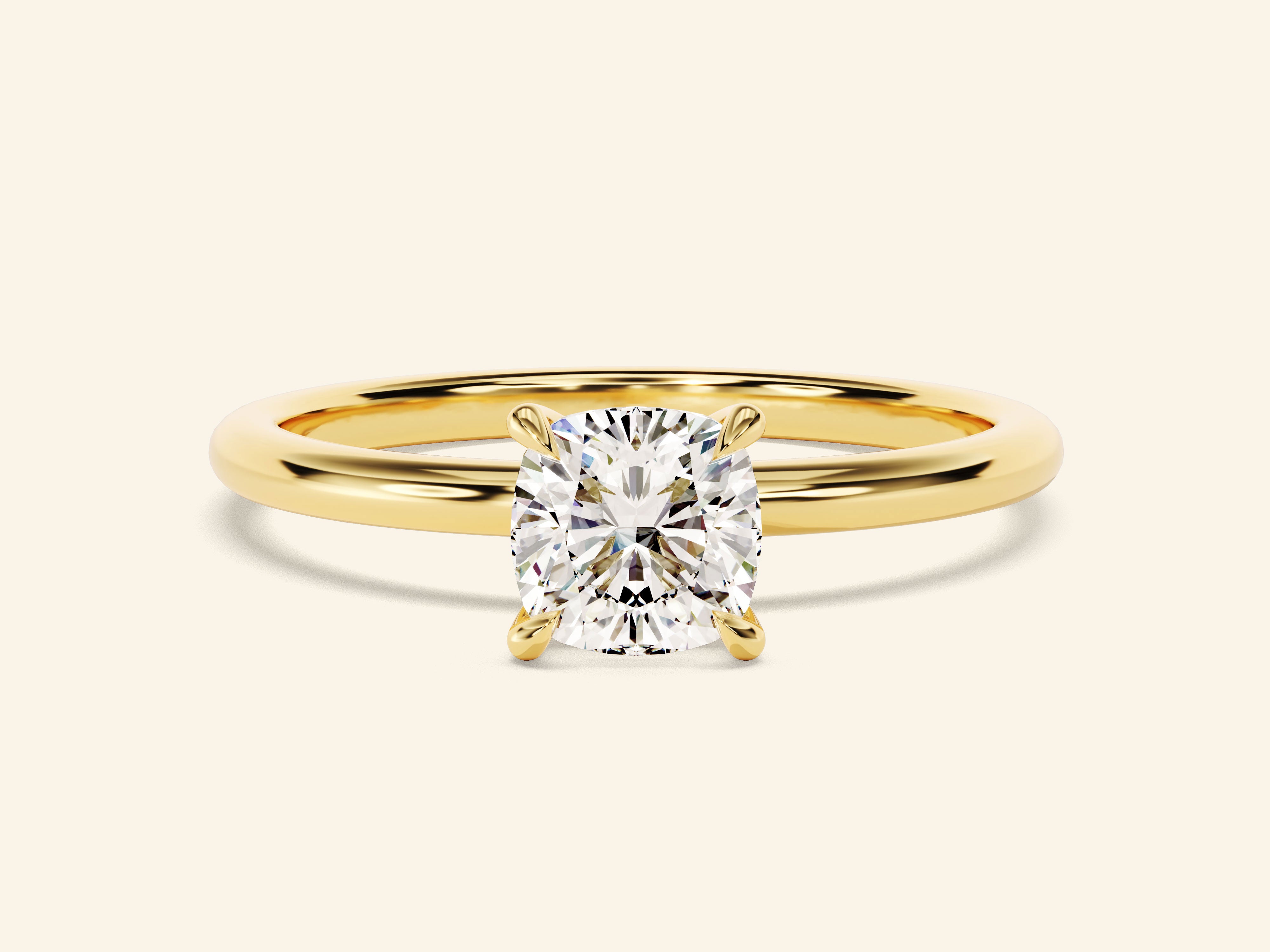 Cushion Solitaire Engagement Ring