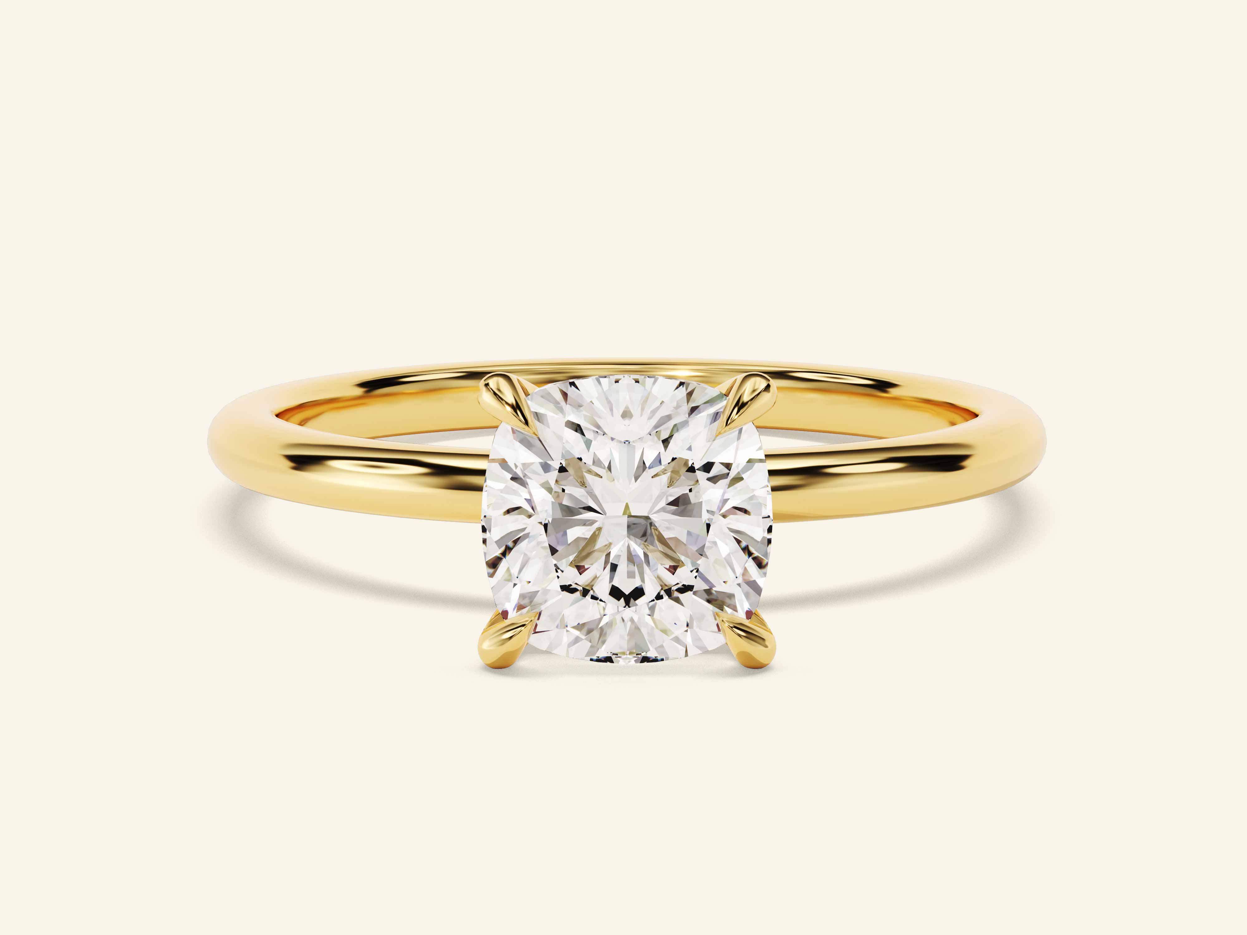 Cushion Solitaire Engagement Ring