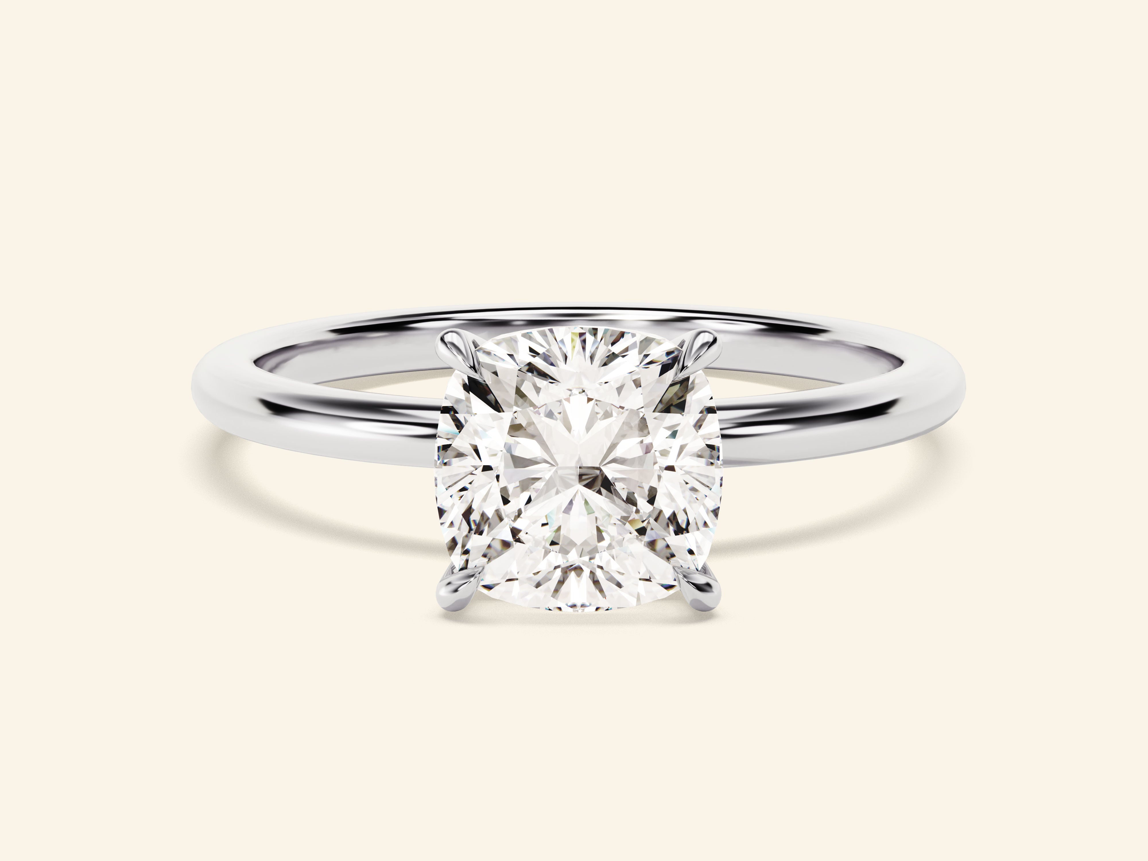 Cushion Solitaire Engagement Ring
