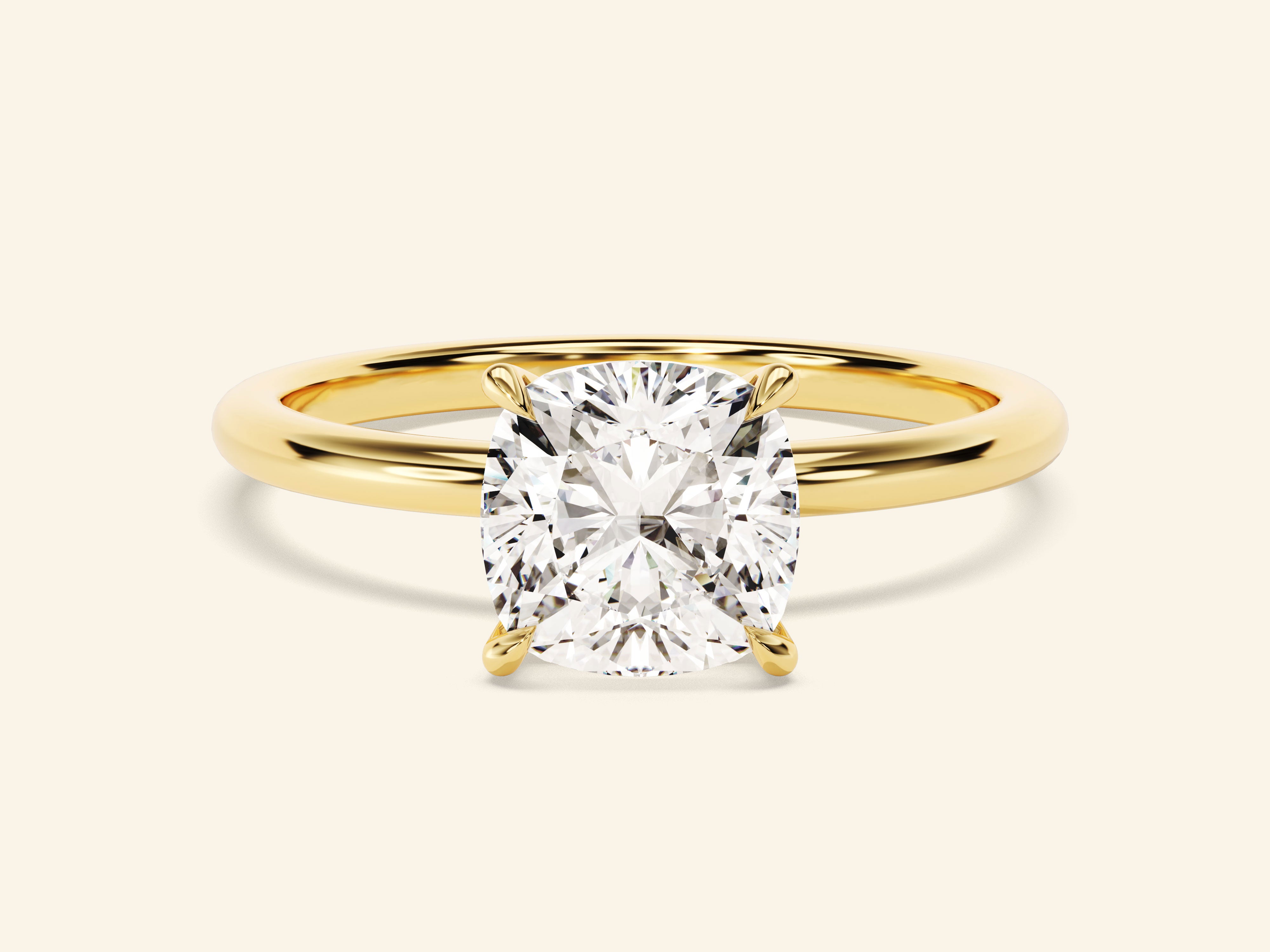 Cushion Solitaire Engagement Ring