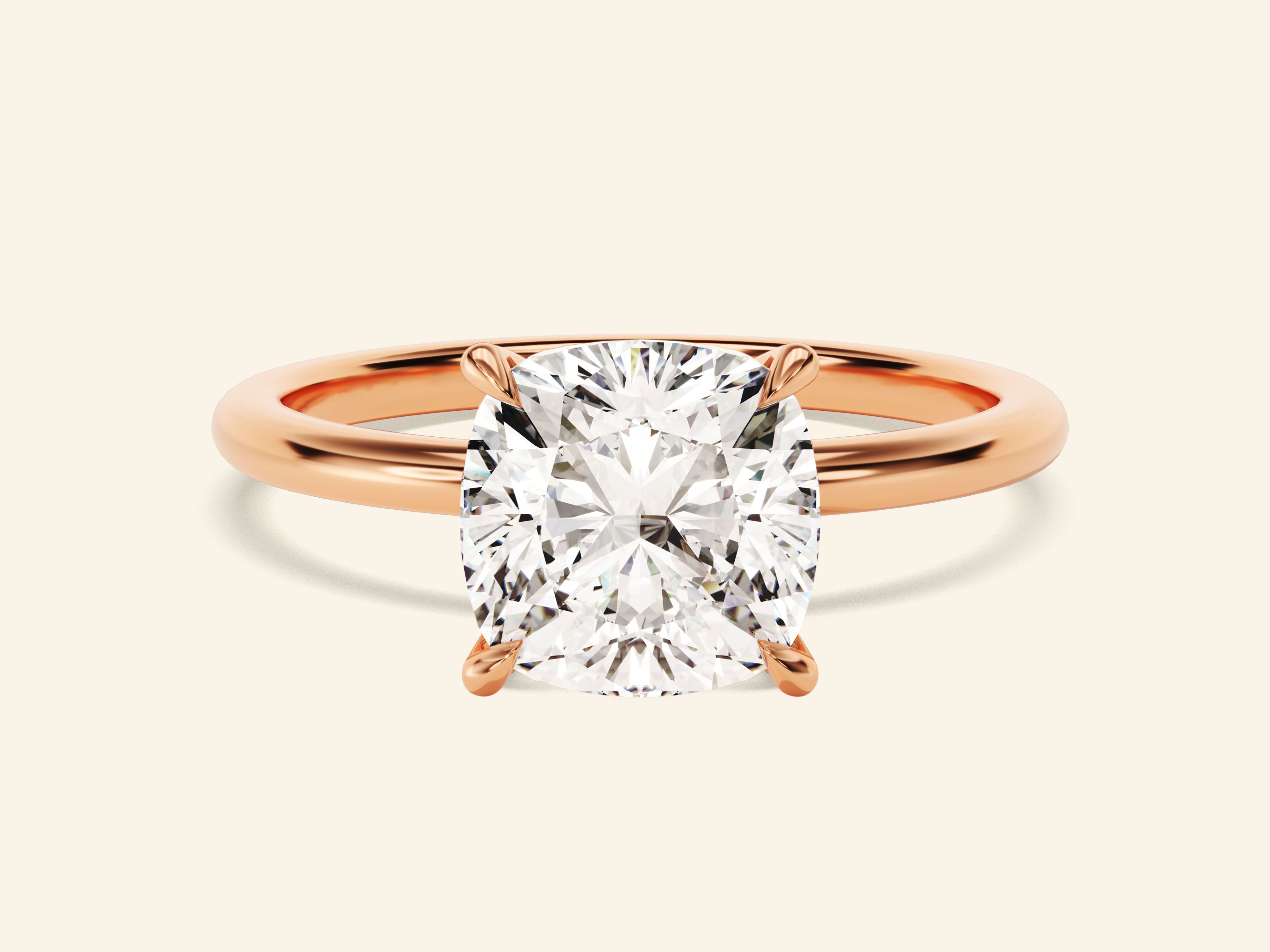 Cushion Solitaire Engagement Ring