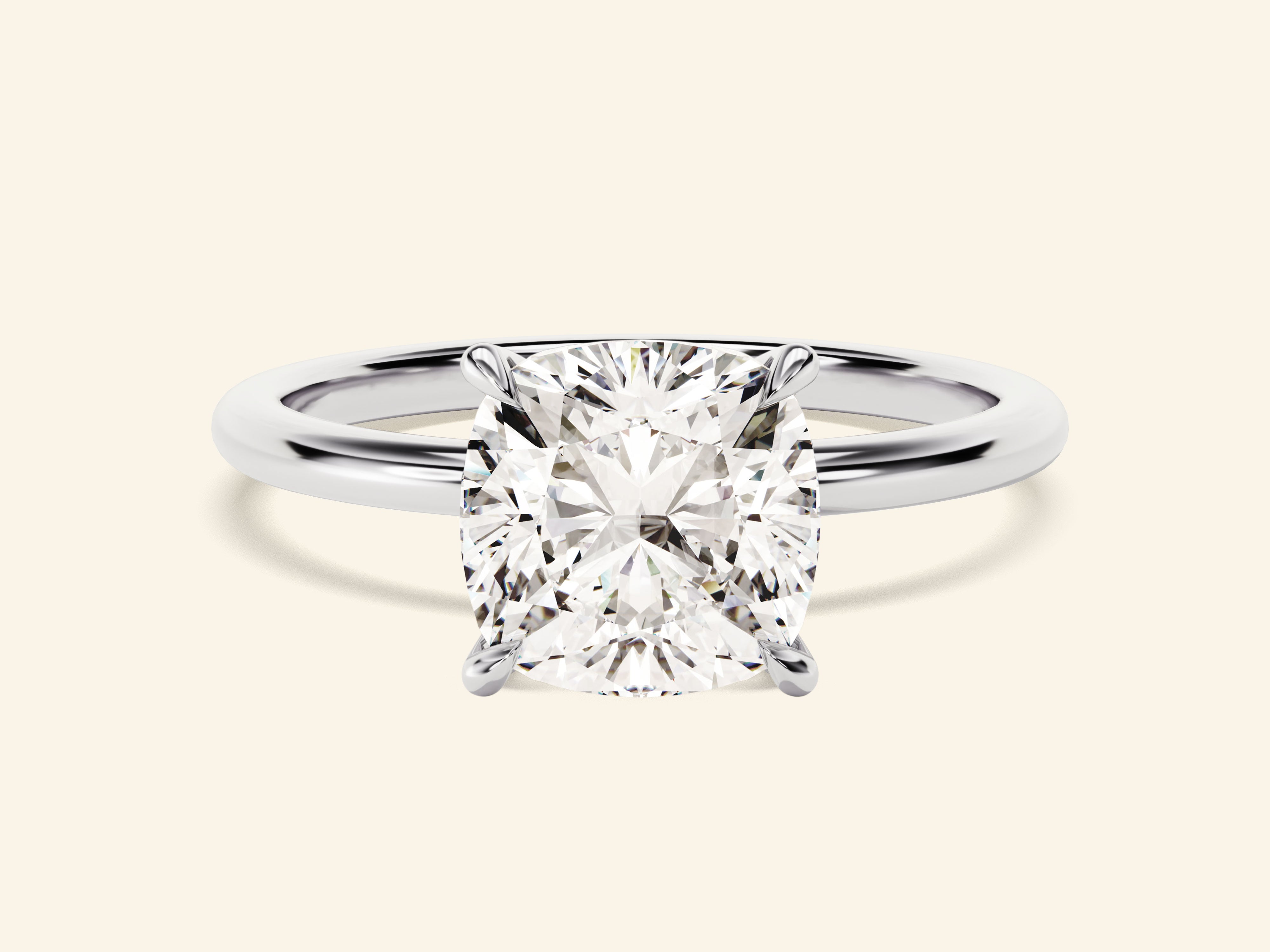 Cushion Solitaire Engagement Ring