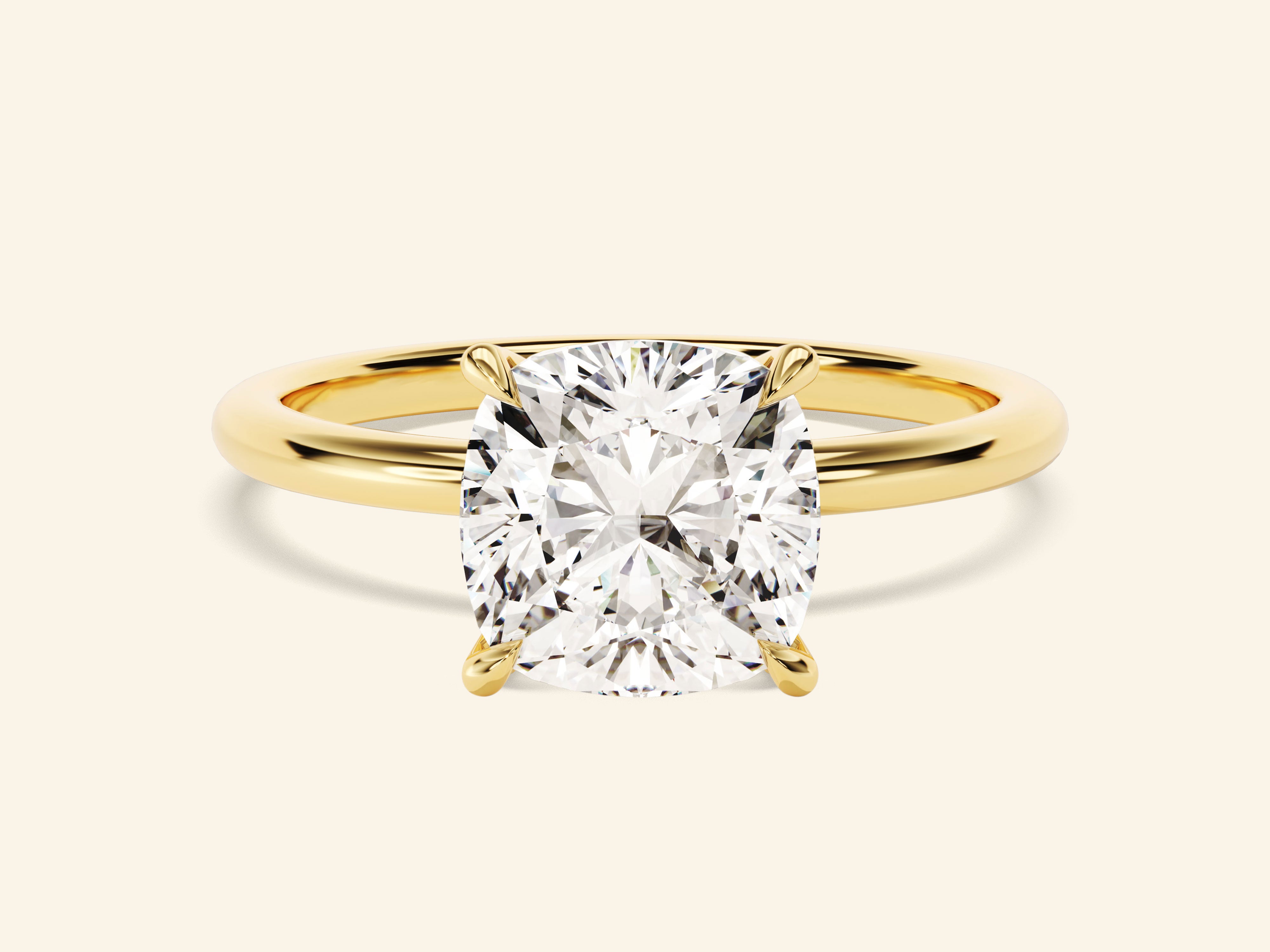 Cushion Solitaire Engagement Ring