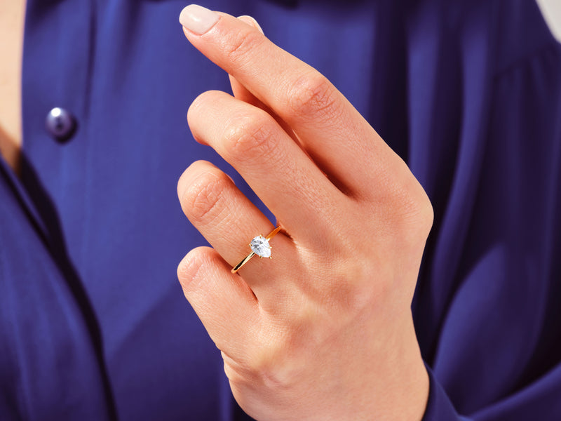 Pear Solitaire Engagement Ring