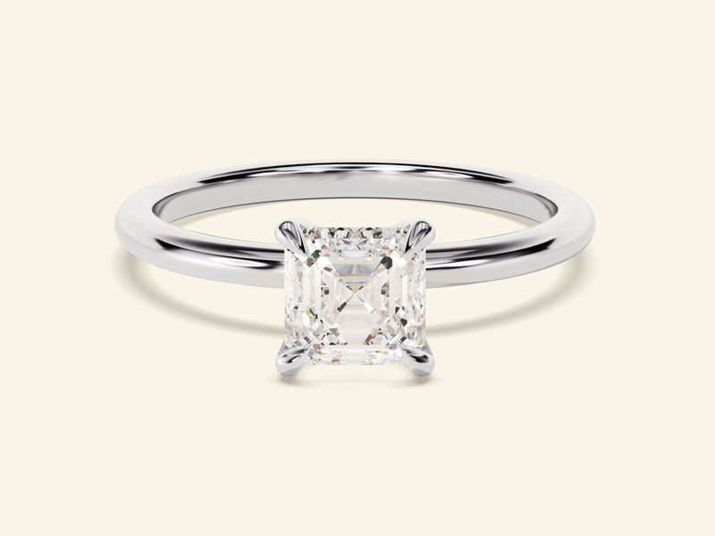 Asscher Solitaire Engagement Ring