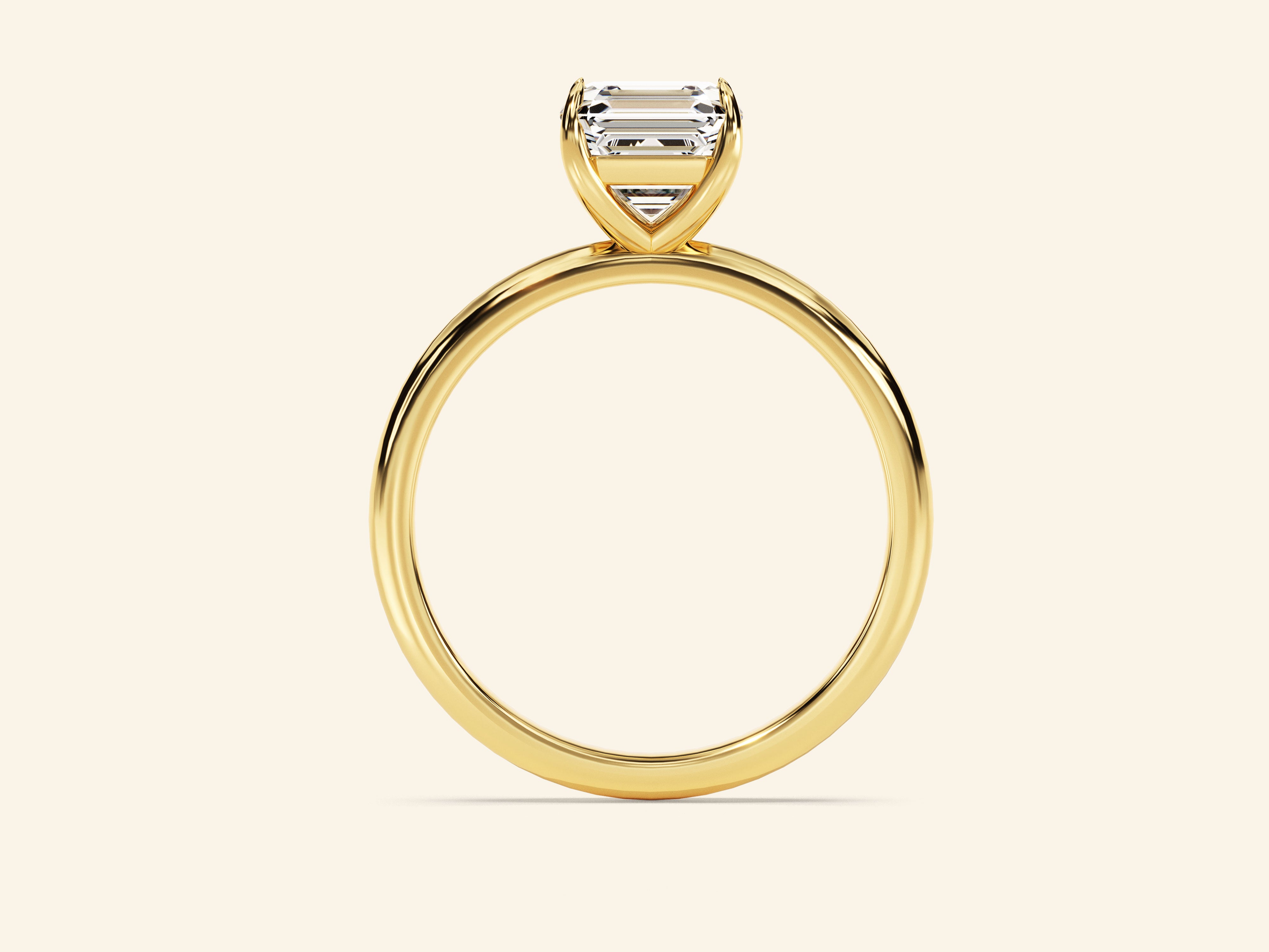 Asscher Solitaire Engagement Ring