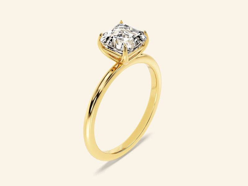 Asscher Solitaire Engagement Ring