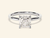 Asscher Solitaire Engagement Ring