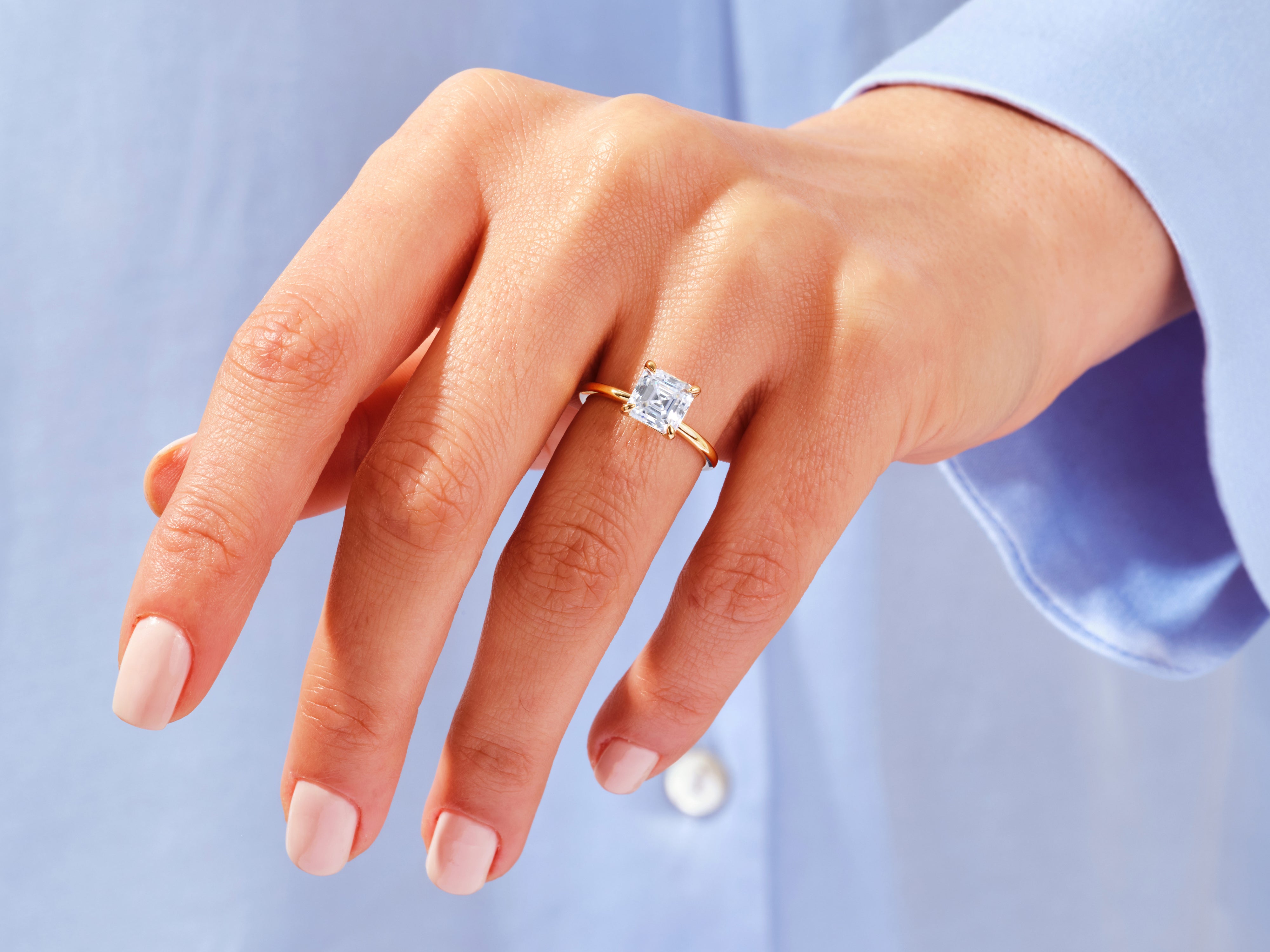 Asscher Solitaire Engagement Ring