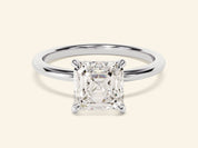Asscher Solitaire Engagement Ring