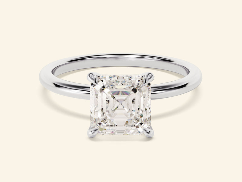Asscher Solitaire Engagement Ring