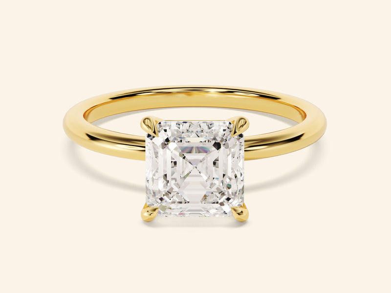 Asscher Solitaire Engagement Ring