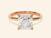 Asscher Solitaire Engagement Ring