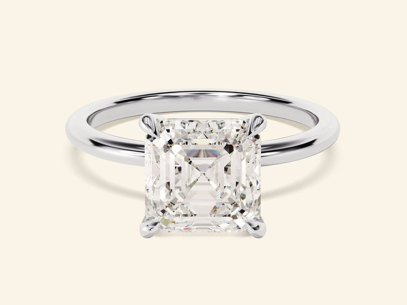 Asscher Solitaire Engagement Ring