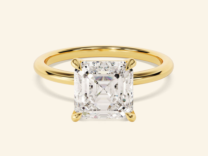 Asscher Solitaire Engagement Ring