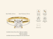 Asscher Solitaire Engagement Ring