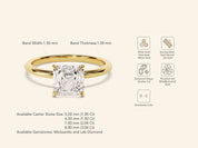 Asscher Solitaire Engagement Ring