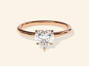 Heart Solitaire Engagement Ring