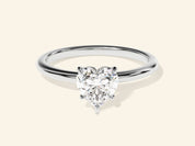 Heart Solitaire Engagement Ring