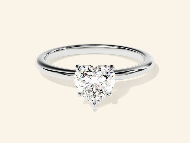 Heart Solitaire Engagement Ring